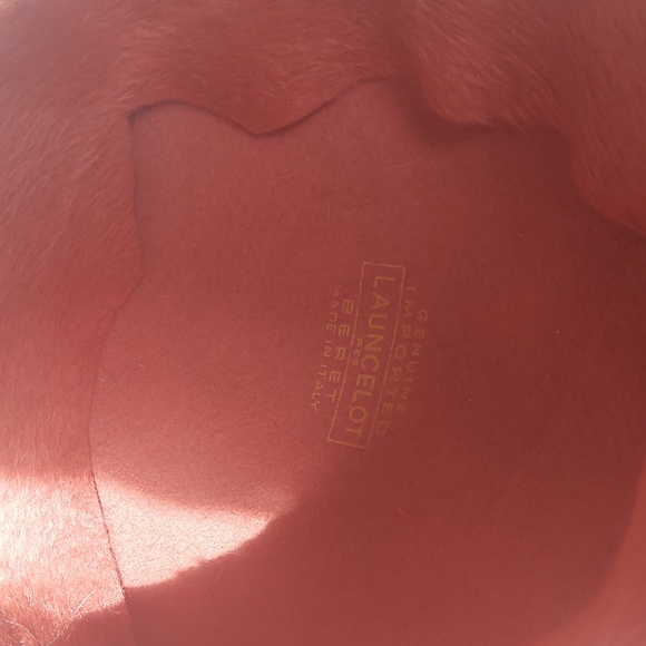 Vintage LAUNCELOT 1950's Wool Fur Beret Made In Italy - Picture 2 of 7